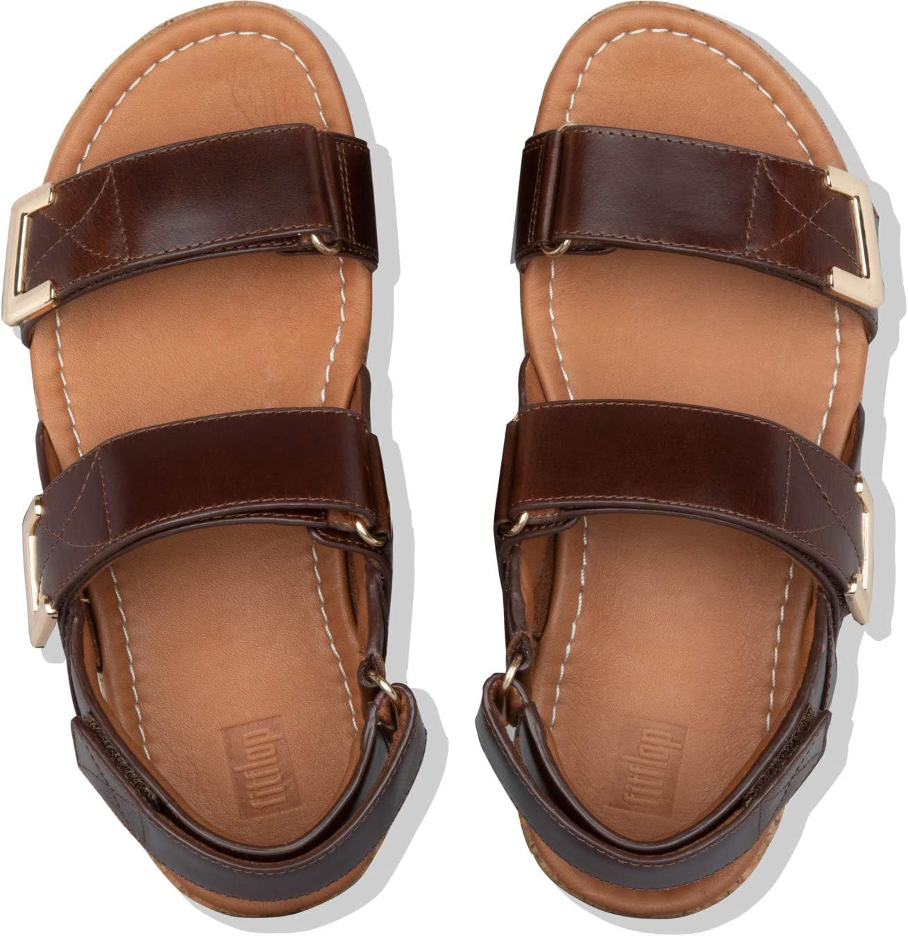 Fitflop Women's REMI Sandal-Velcro Adjustable Slide, Chocolate Brown, 6.5  UK: Amazon.co.uk: Fashion