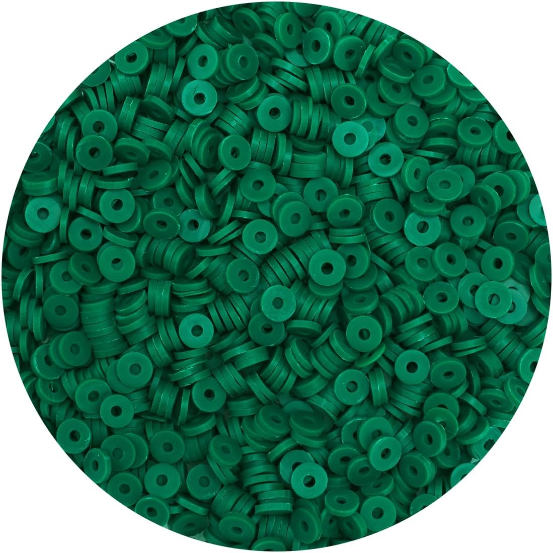 IOOLEEM 2000+pcs Christmas Green Clay Beads, Polymer Clay Beads for Bracelets Making, Clay Beads for Jewelry Making, Clay Beads for Crafts, Bracelet Beads.
