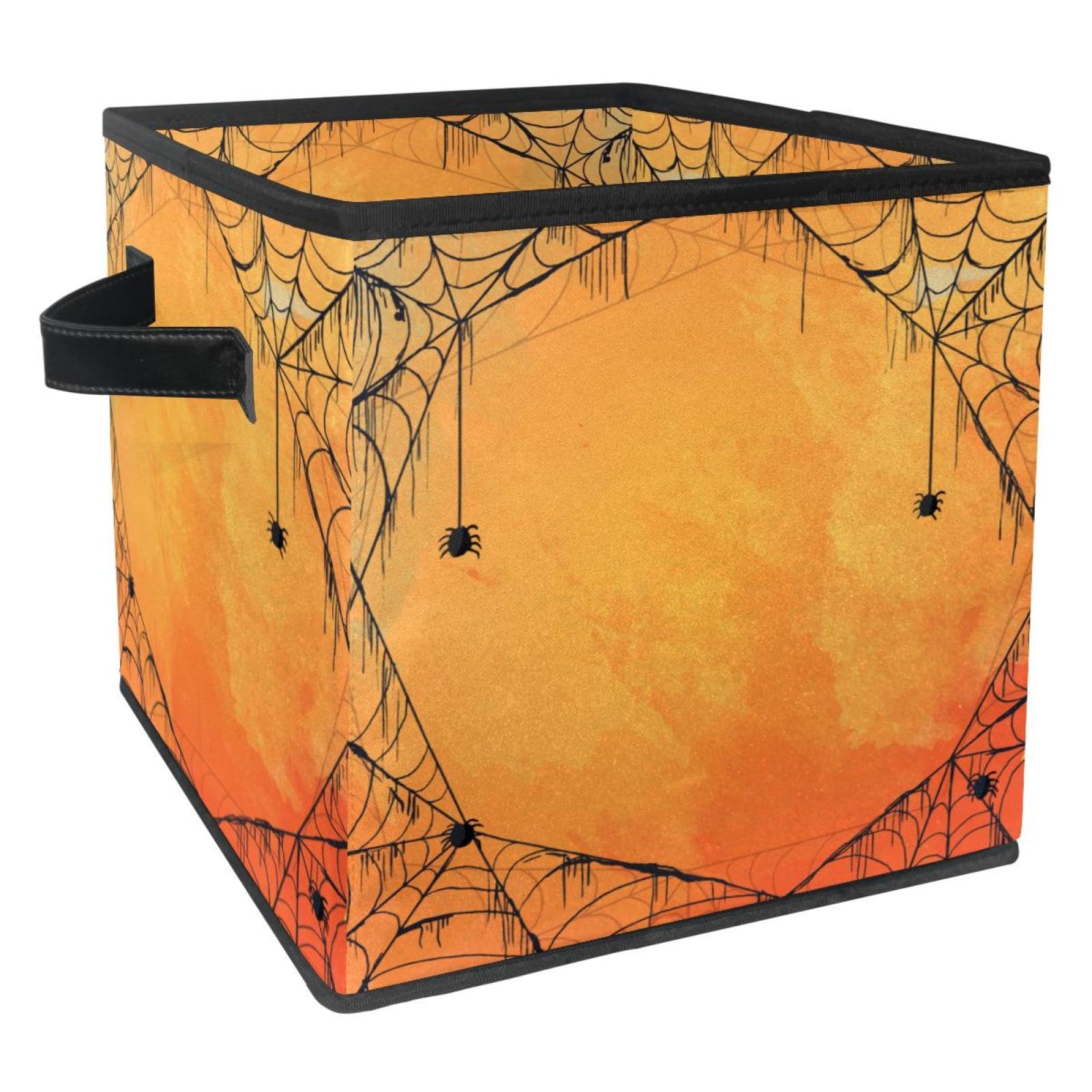 Boîte de rangement pliable pour placard et chambre d'enfant motif halloween orange