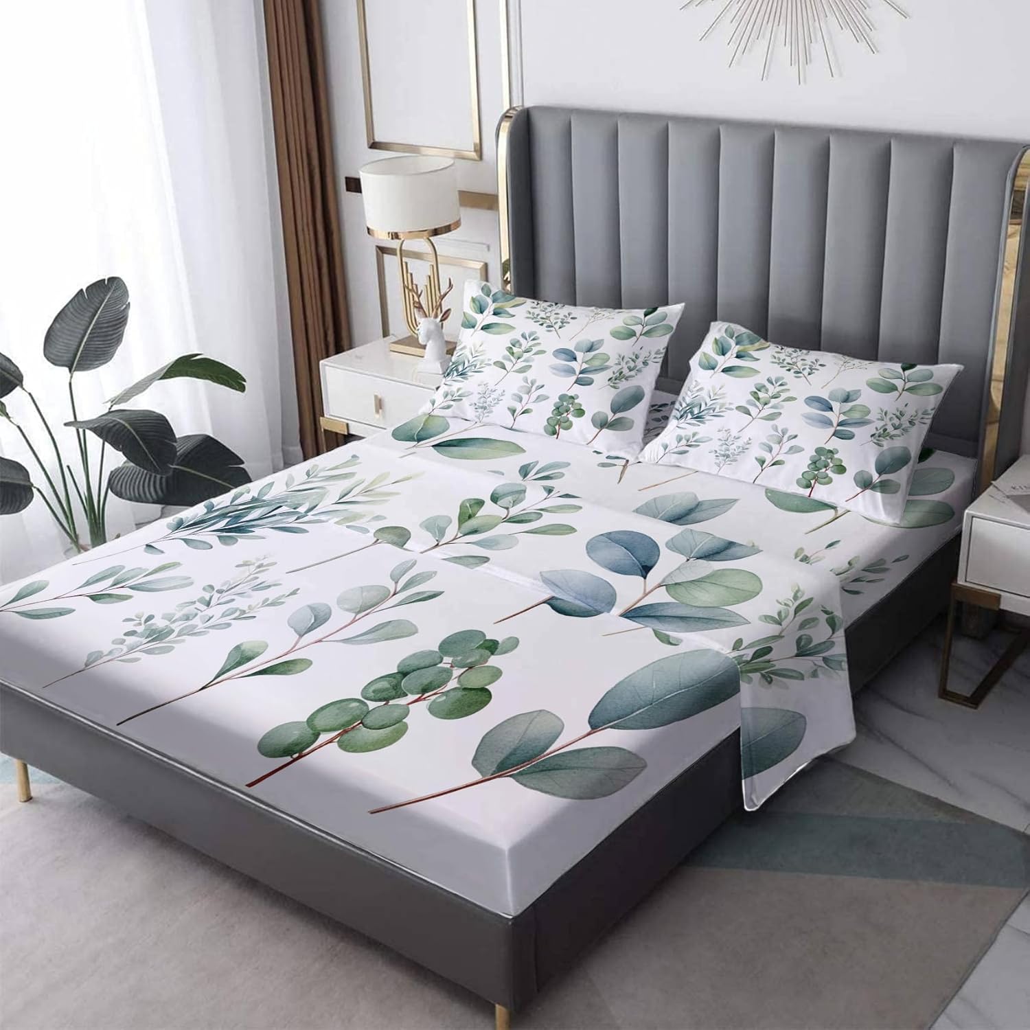 Cherry Blossom Sheets Twin XL Sheet Sets - Pink Bed Sheets, Soft Microfiber & Deep Pocket & Wrinkle Free Patterned Bedding Sheets & Pillowcases, 1 Fitted Sheet, 1 Flat Sheet, 1 Pillow Case