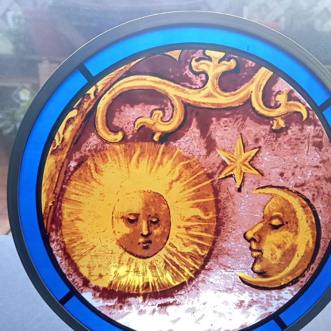 ニューヨーク メトロポリタン美術館ステンドグラス 太陽と月 グラス