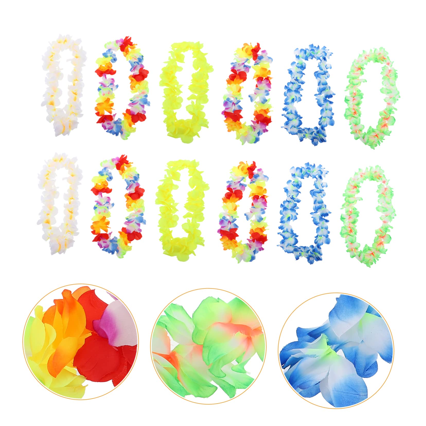 MAGICLULU 2 Set Di Ghirlande Di Fiori in Stile Tropicale Decorazioni Per Feste Di Ballo Hawaiane Hula-hula Spettacoli Di Cheerleader 12 Pezzi * 2