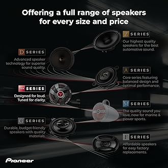 PIONEER TS-B401PRO, Car Audio Speakers, Full Range, Clear Sound Quality, Easy Installation and Enhanced Bass Response, 4” Speakers