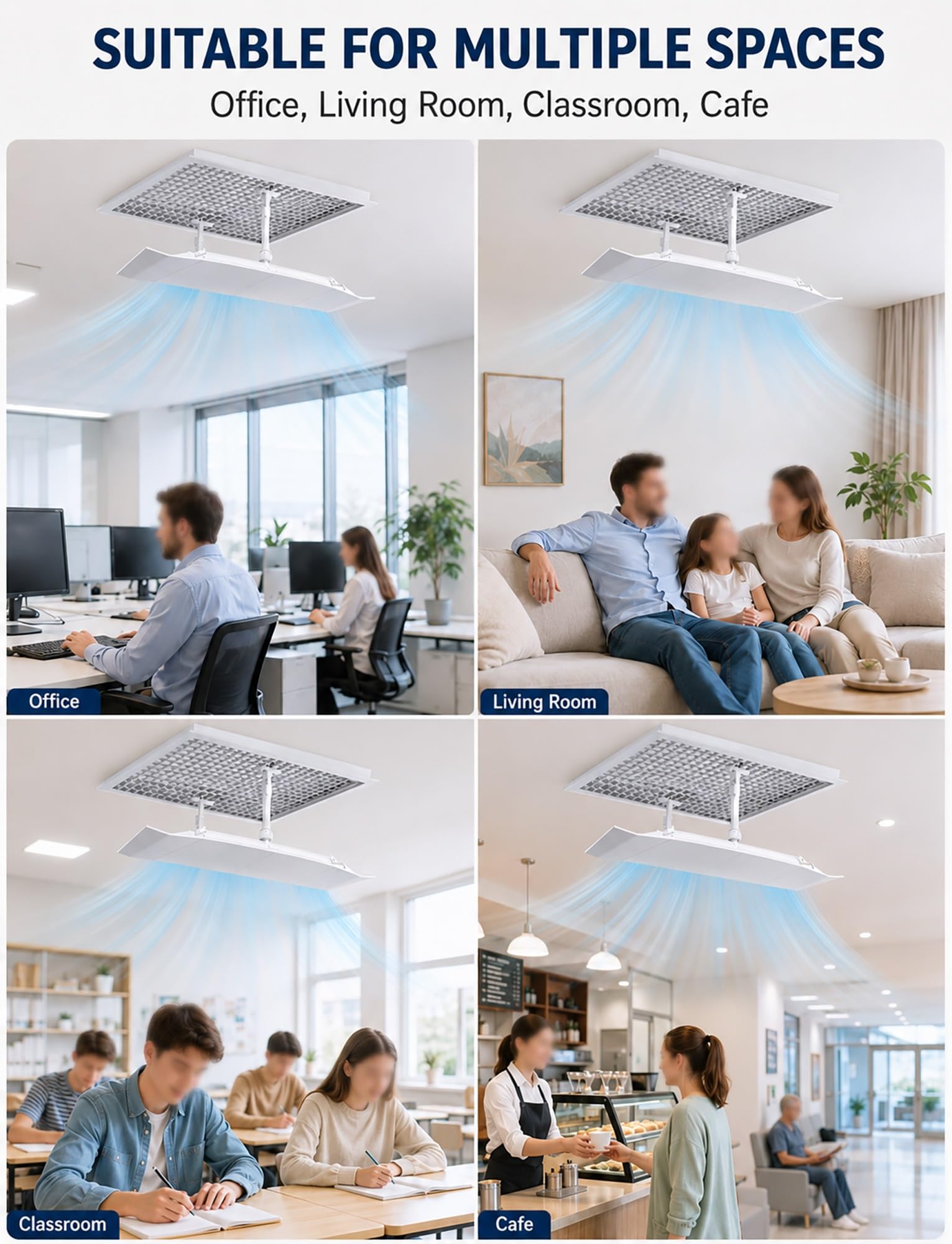 Quadratischer Decken-AC-Deflektor aus ABS