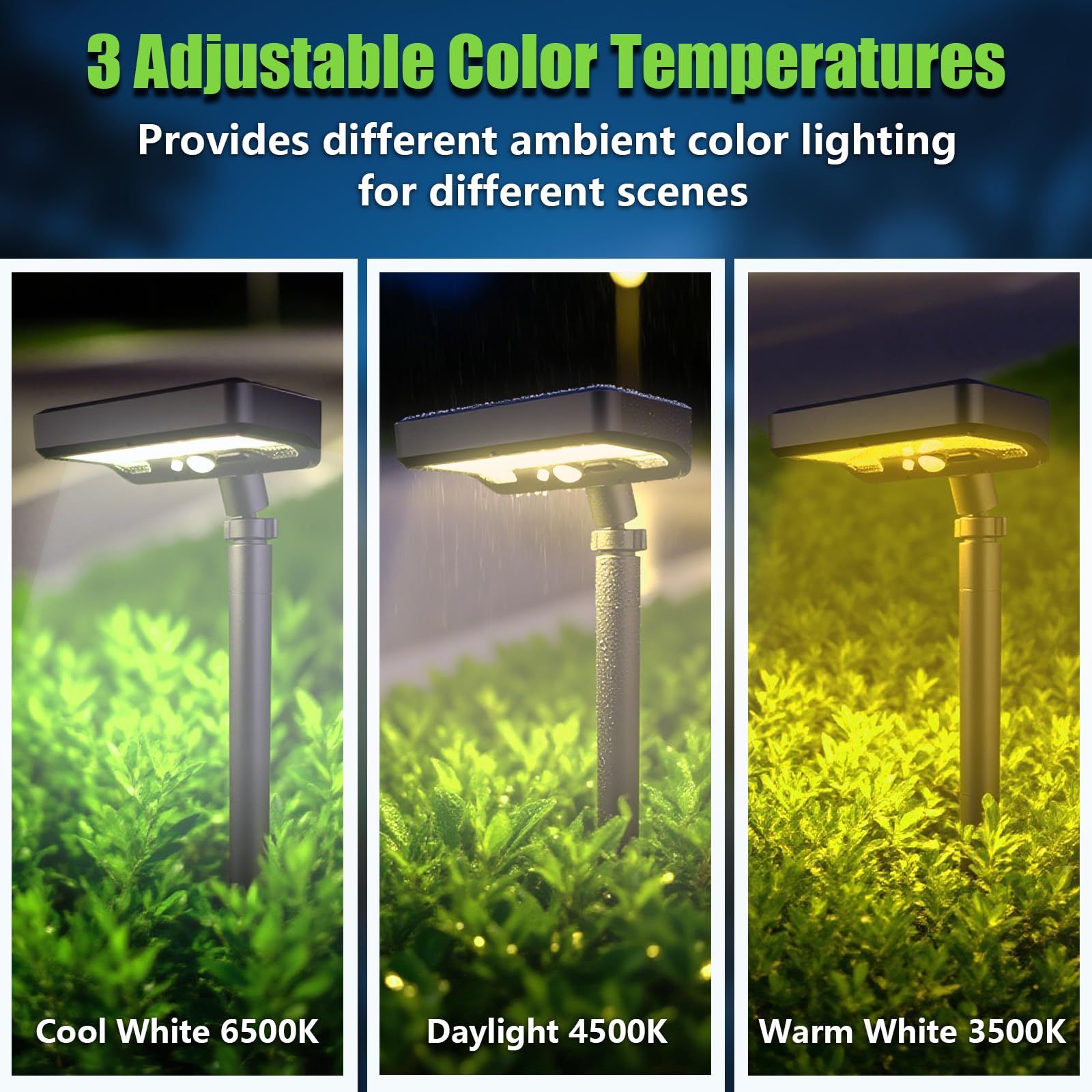 Solarlampen für Außen Garten: IP65 Wasserdicht Solarleuchten Garten mit Bewegungsmelder USB & Solar - 3 Helligkeitsstufen Hof Eingangstür Gehweg (4 Stück)