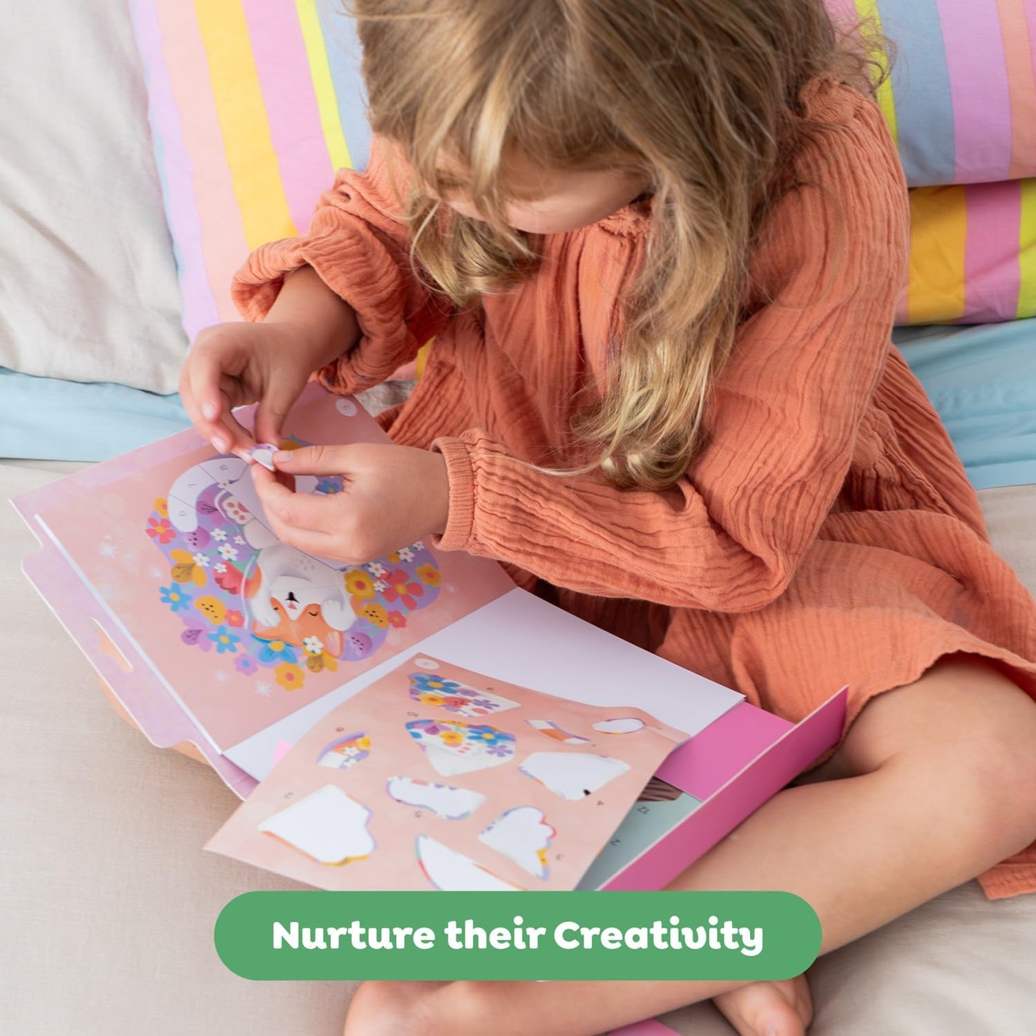 Tiger Tribe Sticker by Numbers: Animal Adventure Creative Art Set for Kids 4+ - Enhance Number Recognition and Motor Skills with Fun Illustrations image 3