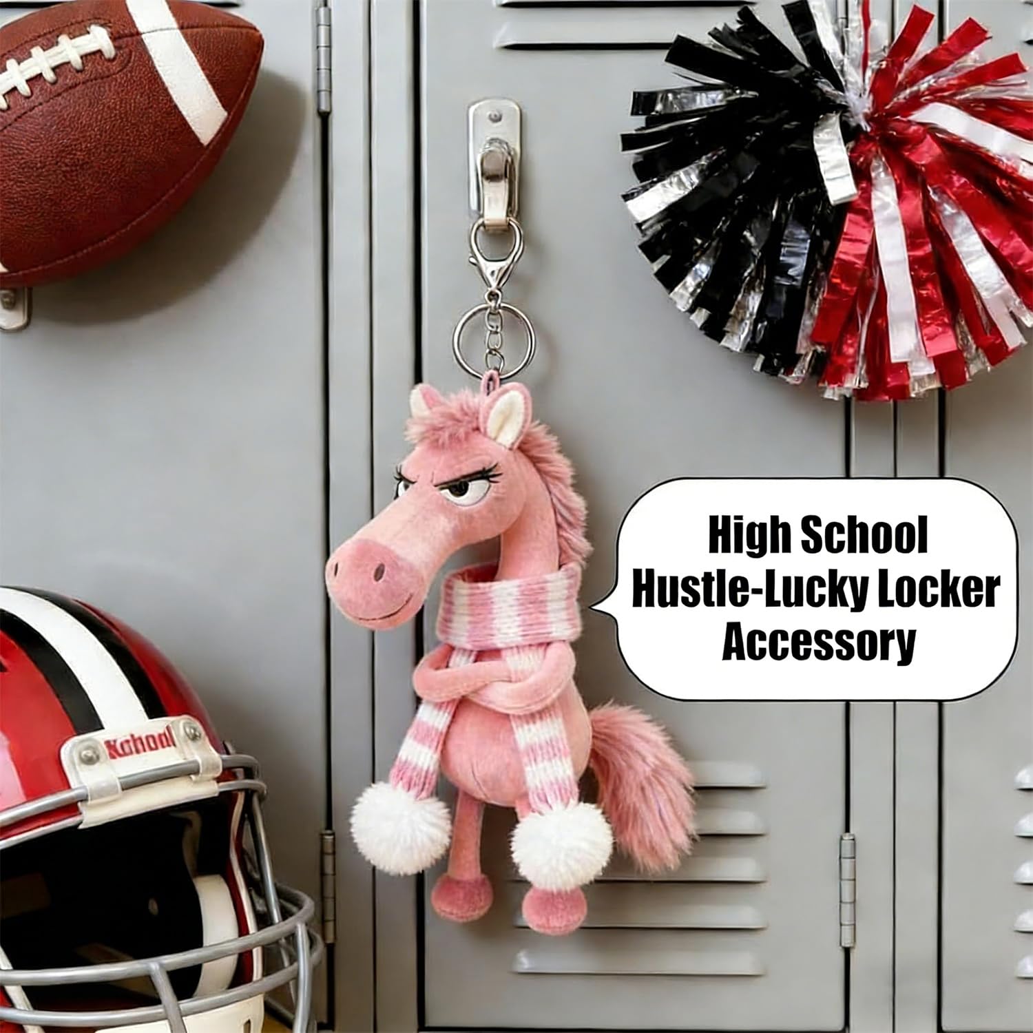 Mascotte 2026 Anno del Cavallo Portachiavi Cavallo Peluche, Talismano Rosa/Nero/Rosso, Per Chiave Zaino Borsa, Regalo Compleanno Donne Uomini Bambini Ciondolo Animale - 3