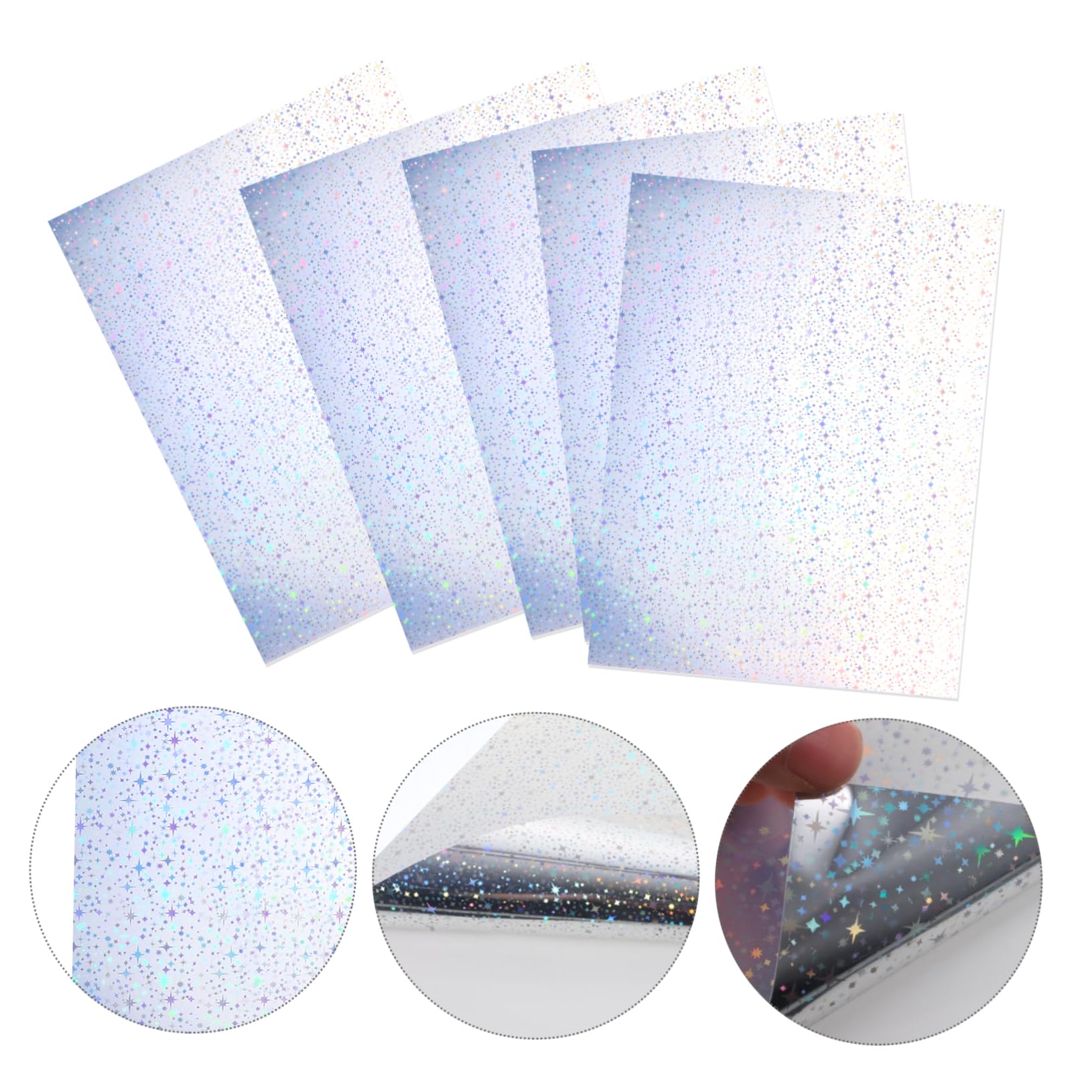 20blätter Aufkleberpapier Zum Bedrucken Holografisch Mattes Papier Für Drucker Selbstklebend Etikettenpapier Für Bürobedarf