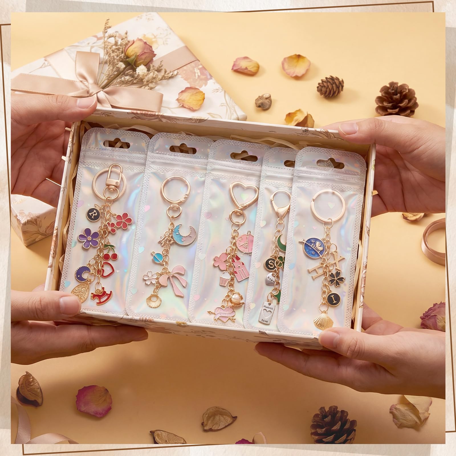 DIY Lip Gloss Keychain Kit - 900 Pieces! -4
