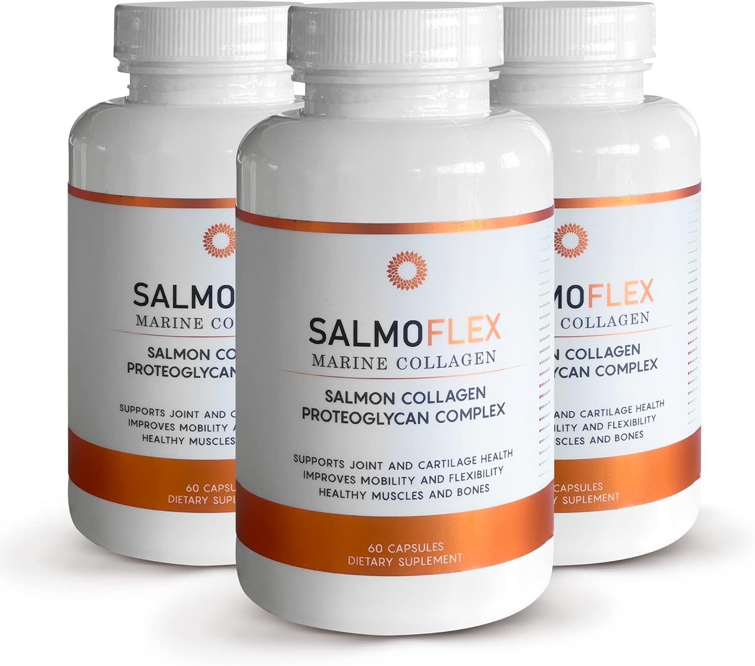 VITASEI Salmoflex Marine Collagen Peptides Pills W/Hyaluronic Acid, Vitamin C, D, E | Salmon Supplements - Hair, Skin, Nails | Multivitamin for Women & Men | Knee, Joint Relief - 60 Capsules