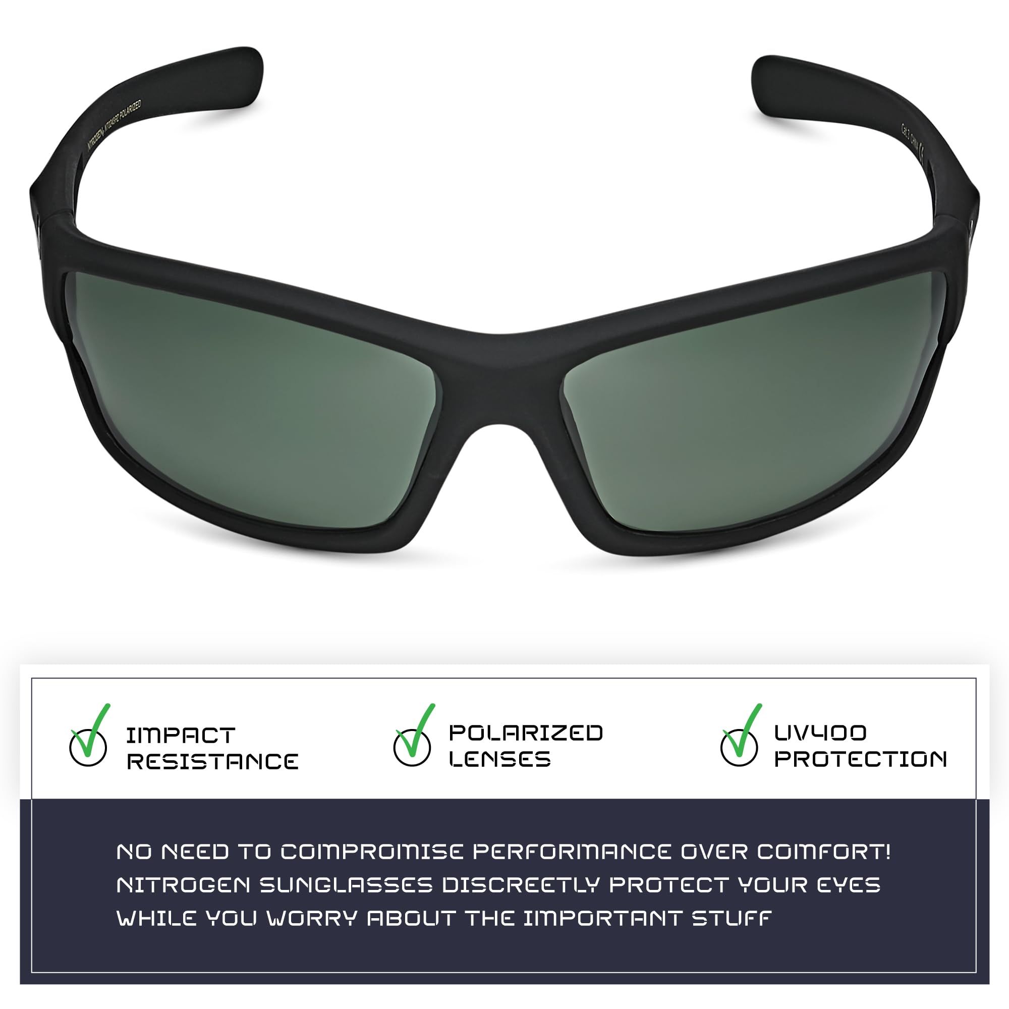 Nitrogen Gafas de sol unisex polarizadas para hombre y mujer