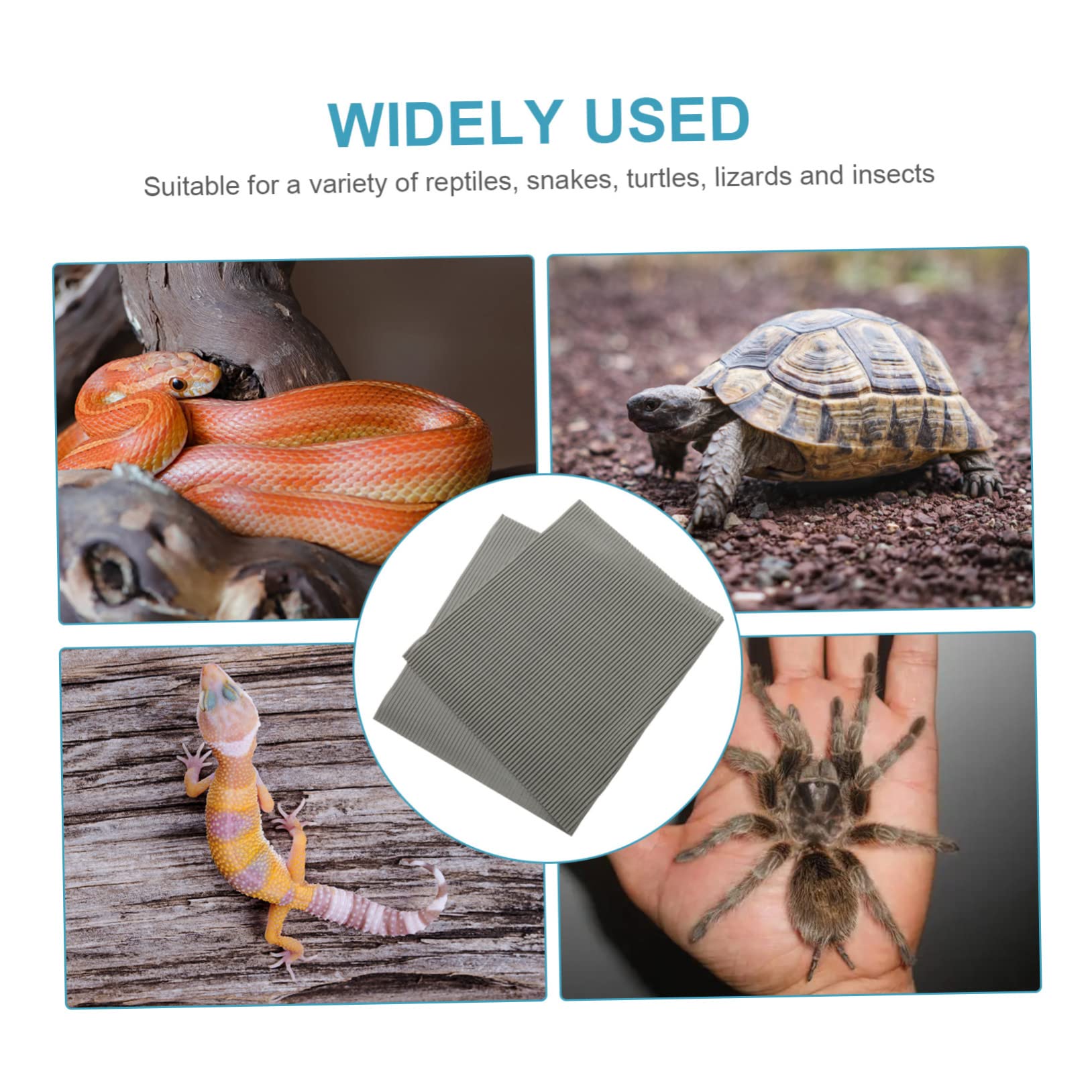 Mipcase Reptilienmatte Zuschneidbar Wiederverwendbar und Waschbar aus Polyester für Terrarium für Echsen und Schlangen
