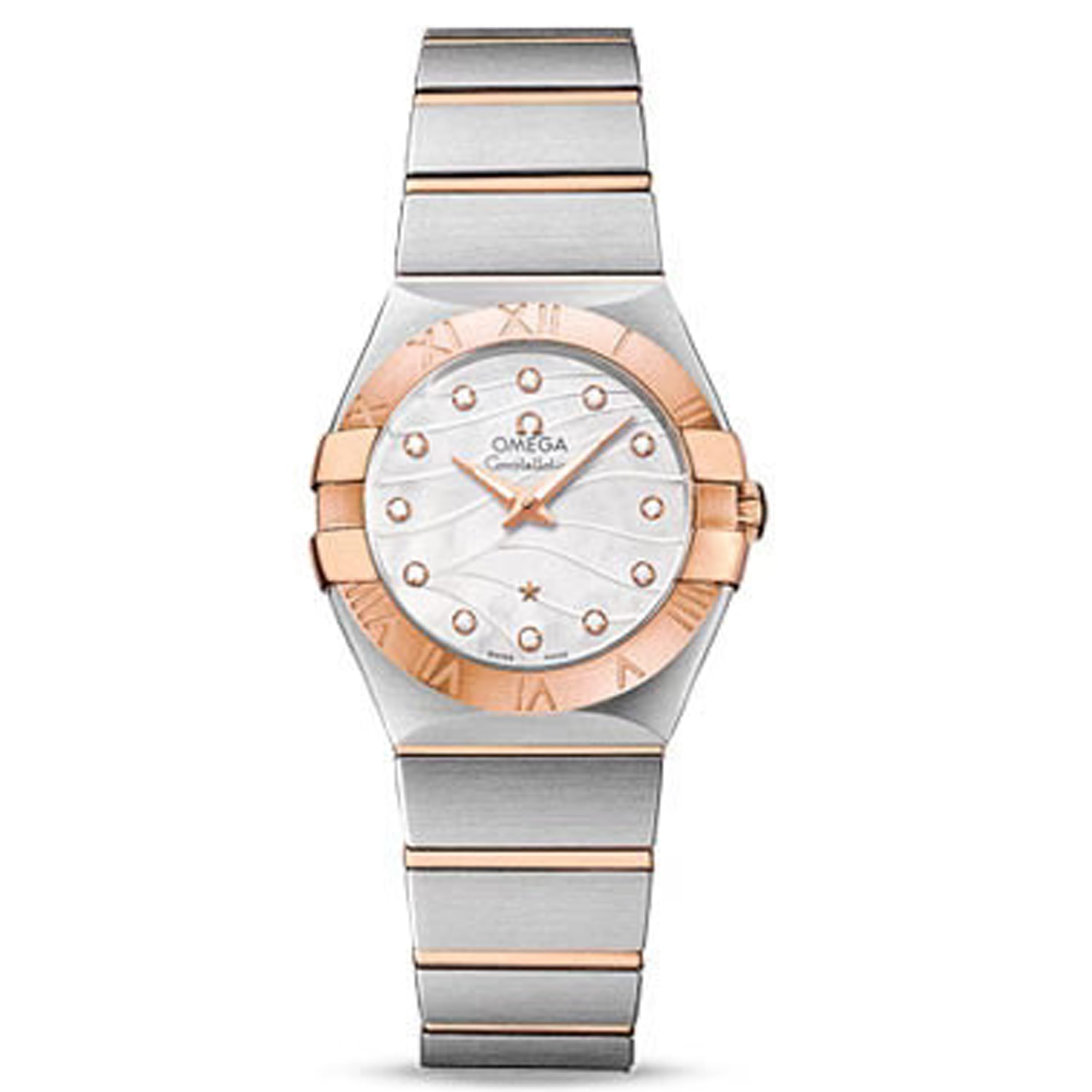 Constellation Quartz 27 MM - Brushed Steel and RED Gold Mens Watch (B0D5D2HJGQ) Amazon Price History, Amazon Price Tracker