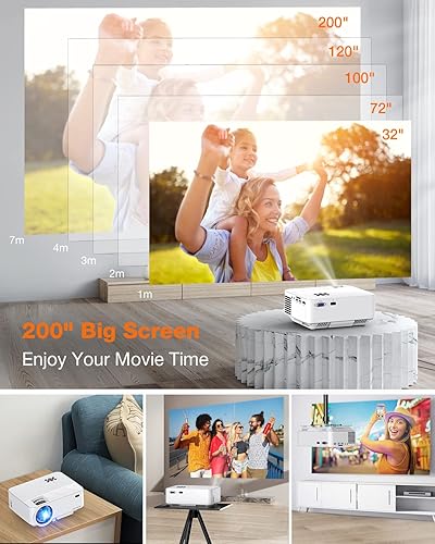 Miniatura 4 de Mini proyector proyector TOPVISION 2400Lux con pantalla de sincronización para teléfono inteligente compatible con 1080P pantalla de 176 pulgadas