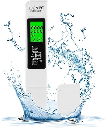 Aideepen TDS Appareil de Mesure Eau Potable 3 en 1 avec Rétroéclairage LCD