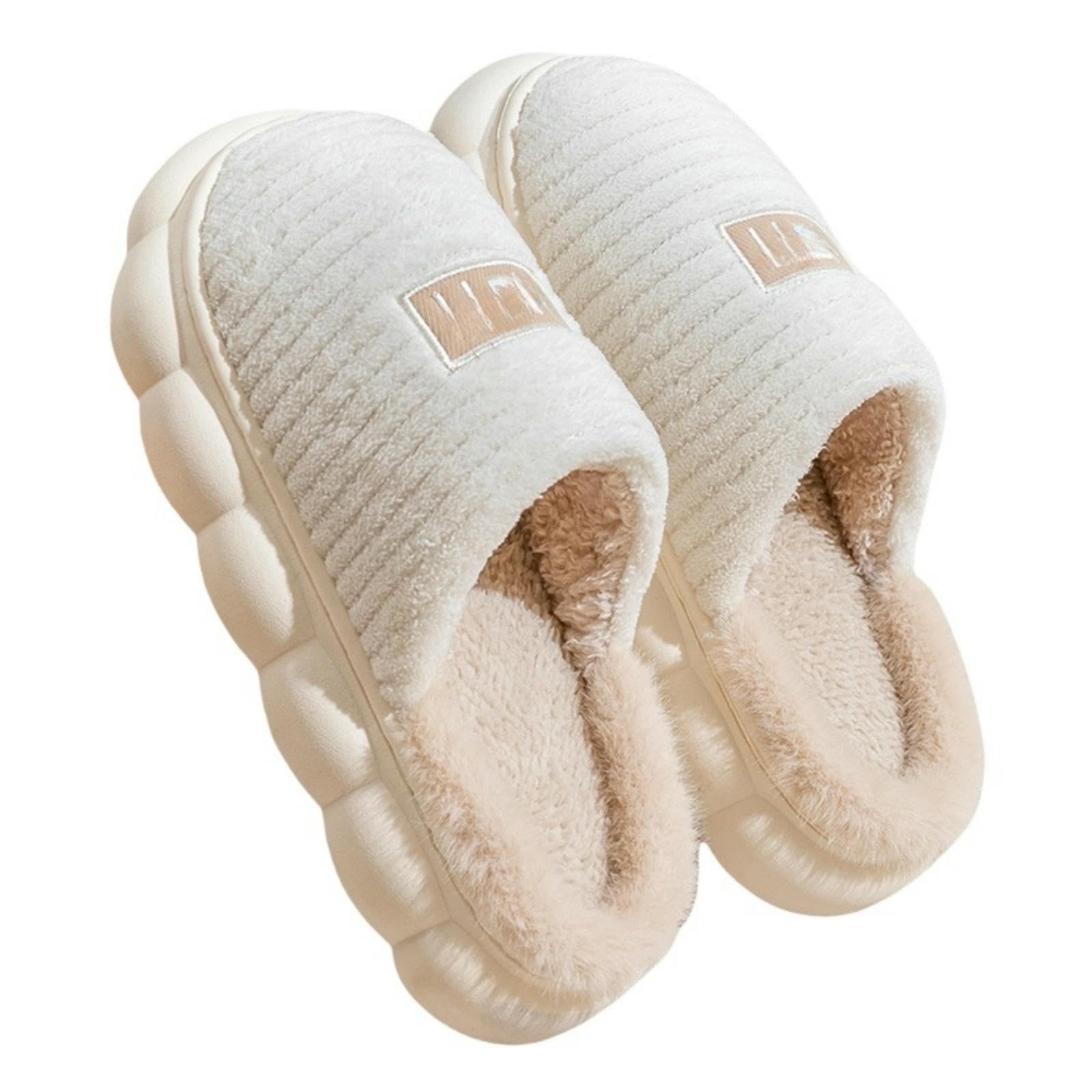 Pantofole Donna Pantofole di Cotone per Donne Primaverile Autunno Inverno Casa Non Slip Coppia Calda Inverno Uomini-azzurro-38-39