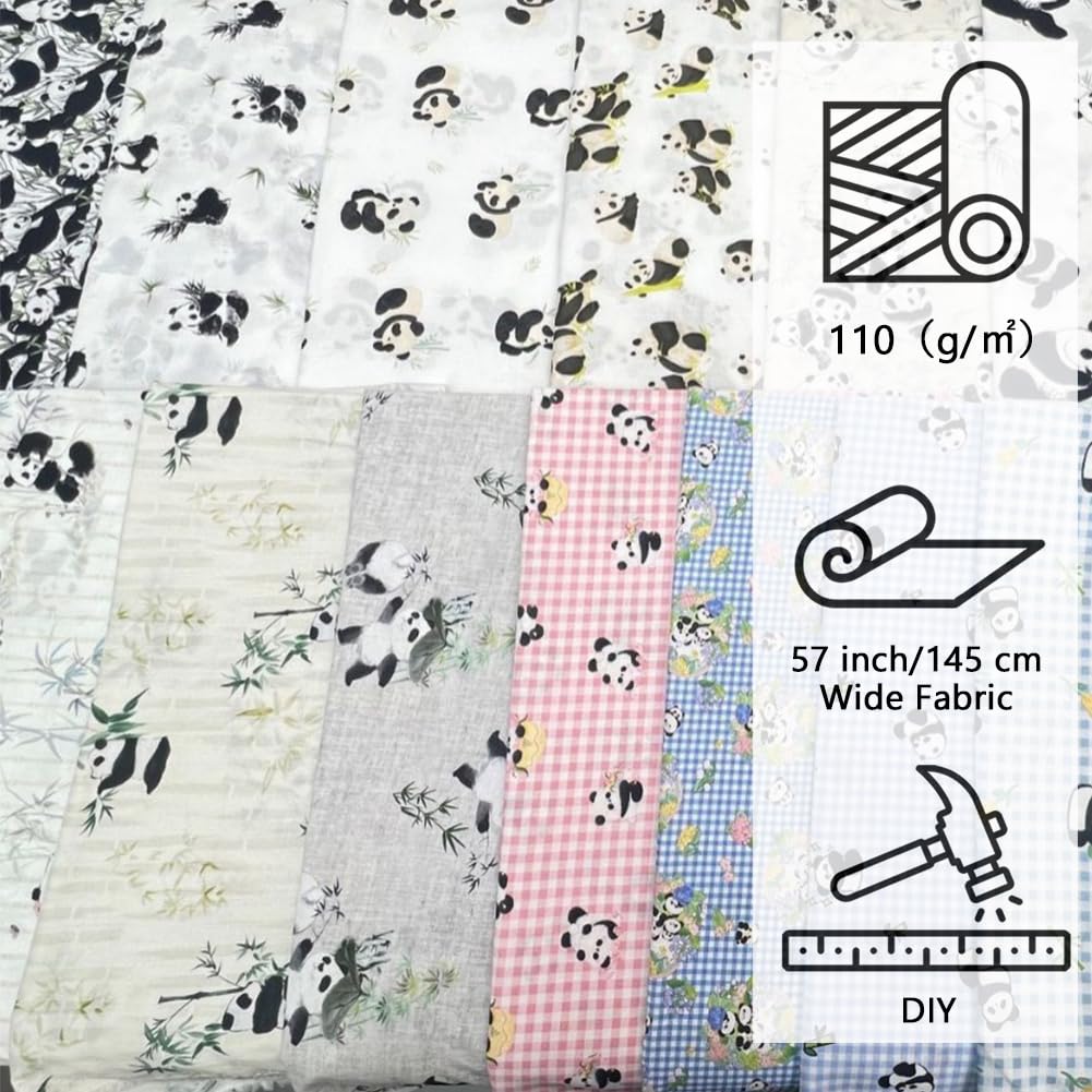 Odot 10 Mètre Tissu à Couture Patchwork DIY Fait à la Main en Quilting Designs Différents Loisir Créatifs Tissu à Coudre Paquet de Vêtements Sewing Artisanat (E,57 pouces de large)