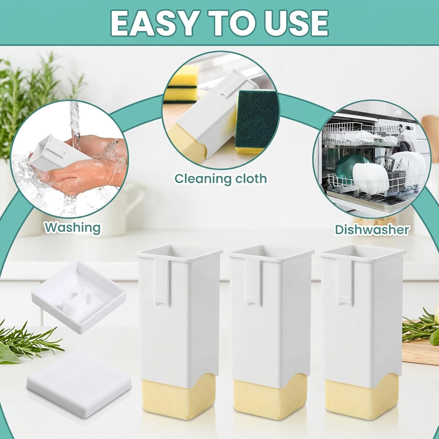 3Pcs Butter Dispenser, Butter Spreader Set with Storage Cover, Evenly Spread Butter on Corn Cobs, Pancakes, Waffles and Toast, Hygienic Butter Sticks for Home Kitchens and Outdoor BBQs