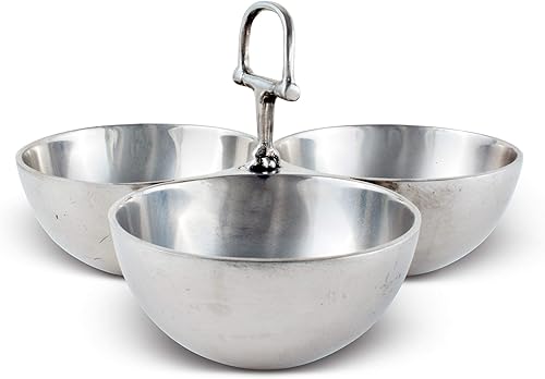 Miniatura 2 de Arthur Court Equestrian Horse - Juego de 3 tazones de nueces para dulces, aluminio fundido pulido a mano, 5.5 pulgadas de alto x 9 pulgadas de ancho