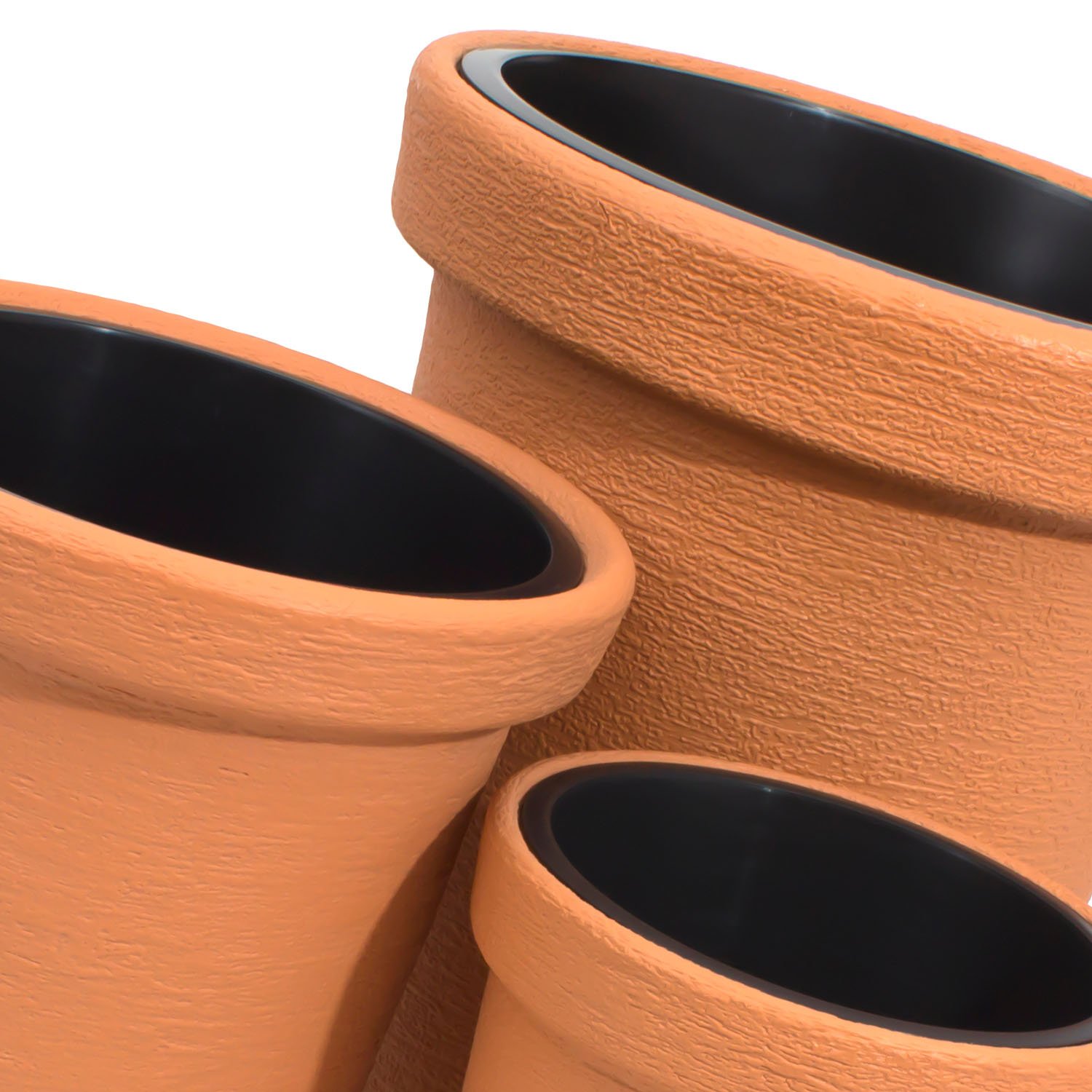 Prosperplast Grand Pot de Fleur Aspect Massif Couleur Terre Cuite Hauteur 50 cm 17 l