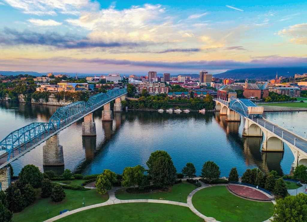 Noah Jigsaw Puzzle Aerial of Chattanooga Tennessee TN Skyline 1000 Pieces