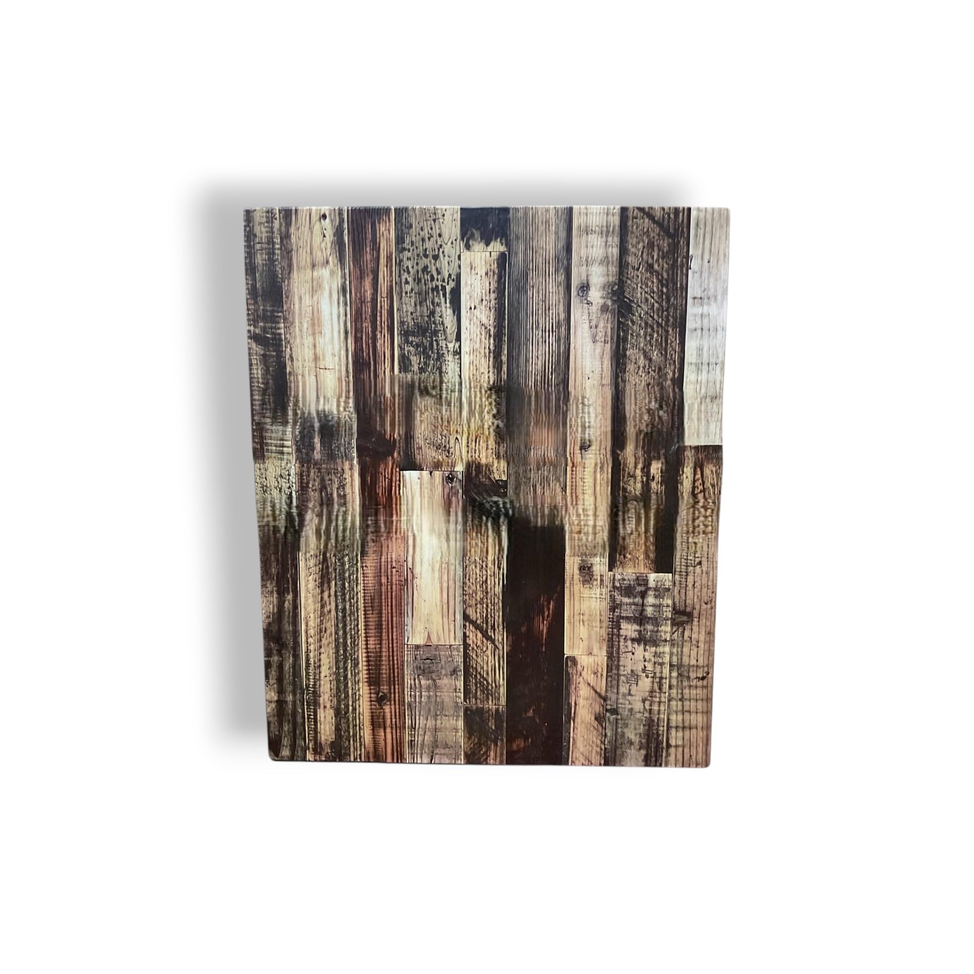 HEIRLOUM Resin Wood Look Table Top - Rustic, Outdoor All-Season Rustic Restaurant Table, Reclaimed (24" x 24")