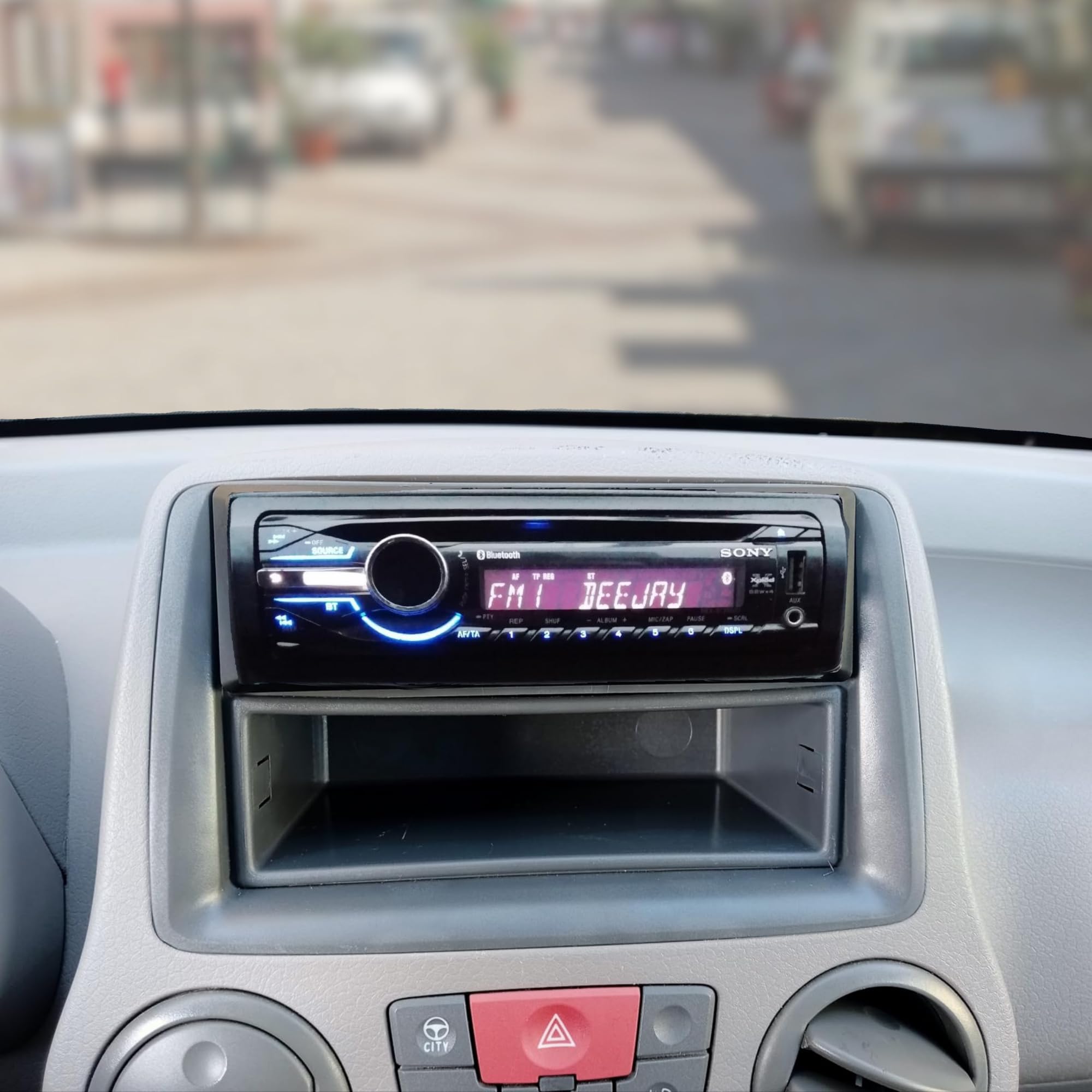 Mascherina Stereo Adattatore Autoradio 2 ISO Compatibile Con Fiat Panda Modello 169 4x4 Dal 2003>2011