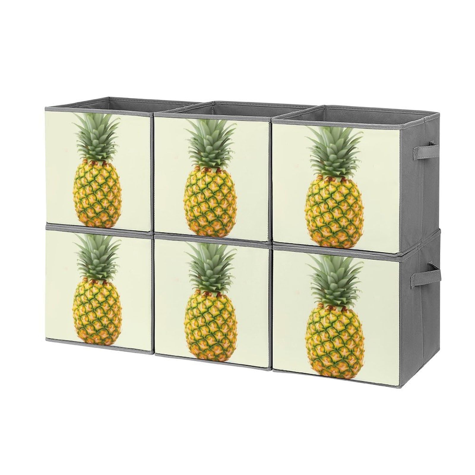 Rangement vêtements ananas lot de 6 bacs pliables pour organiser l'armoire de la chambre