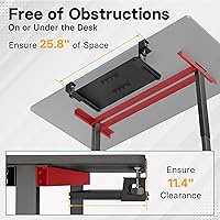 Vista 7 de BONTEC KMT01 - Bandeja para teclado debajo del escritorio, extraíble con abrazadera en C, plataforma para teclado y ratón con cajón deslizable