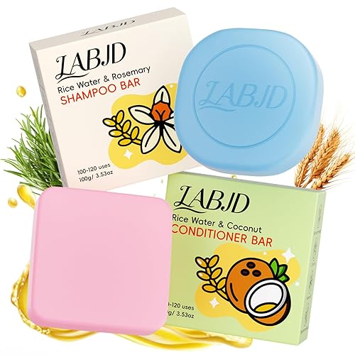 Barra de champú y acondicionador, barras de jabón sólido para el crecimiento del cabello para mujeres, nutritivas, anti-pérdida de cabello,