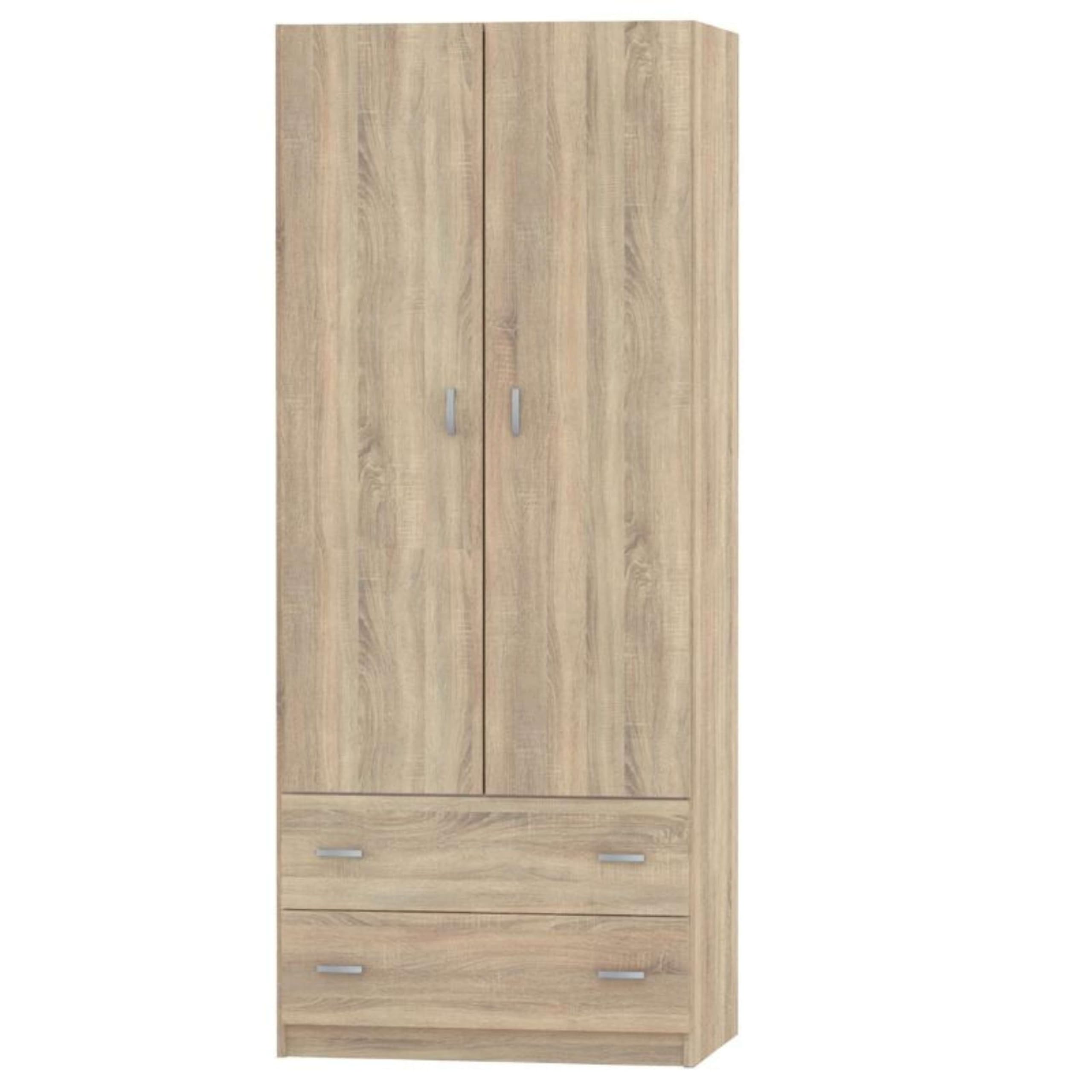Miroytengo Pack Muebles Dormitorio Juvenil Tibet Estilo Natural en Color Roble Cambrian (Cama 105x190 cm + Armario + Cómoda)