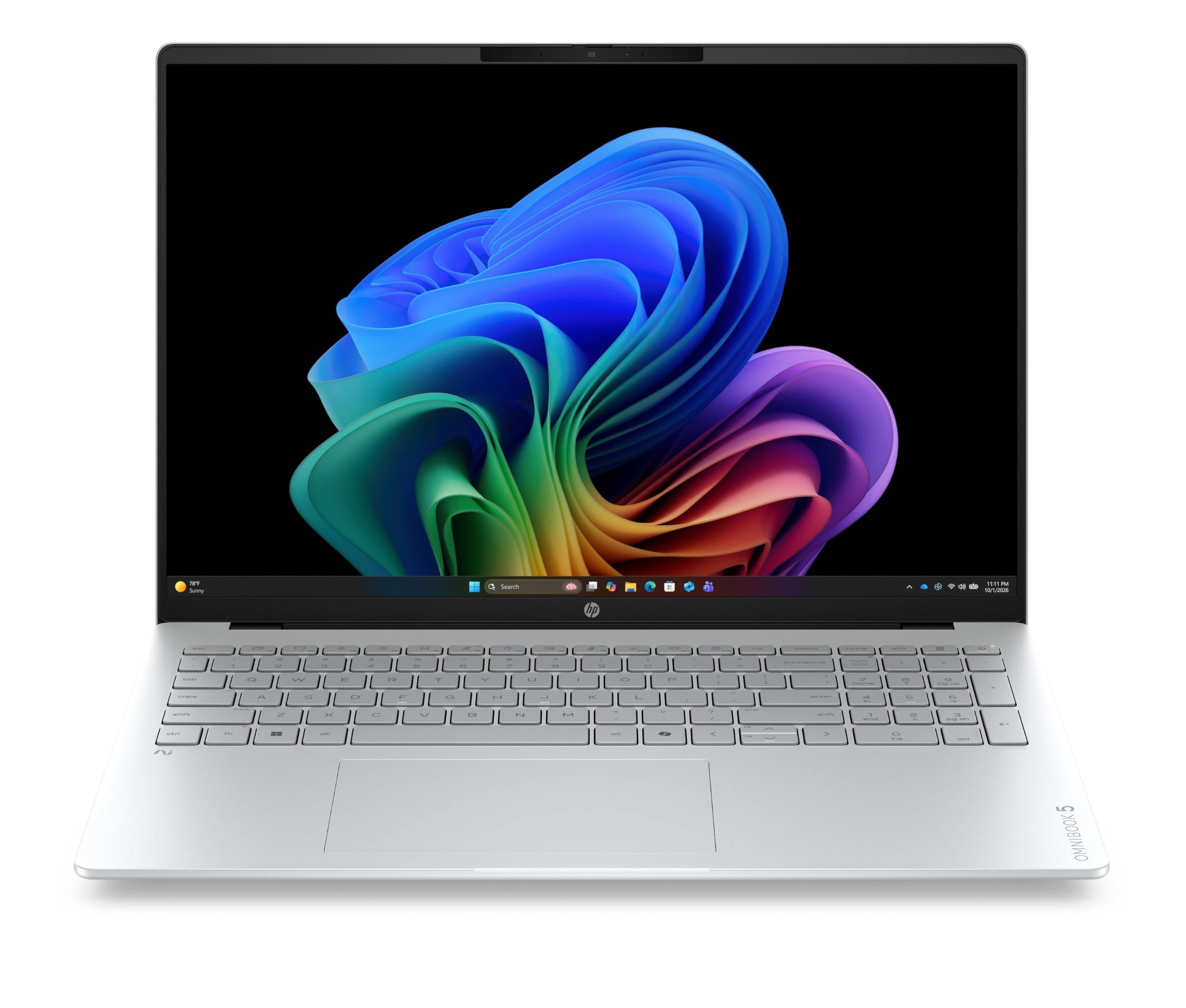 HP OmniBook 5 AI PC 16-bp0000slx, Notebook, Ryzen AI 7 445, 16 GB RAM, 512 GB, AMD Radeon 840M, Display 16" 2K OLED 300 nits, Copilot+ PC, 1080p IR TNR Cam, Laptop, Windows 11, Portatile, Argento