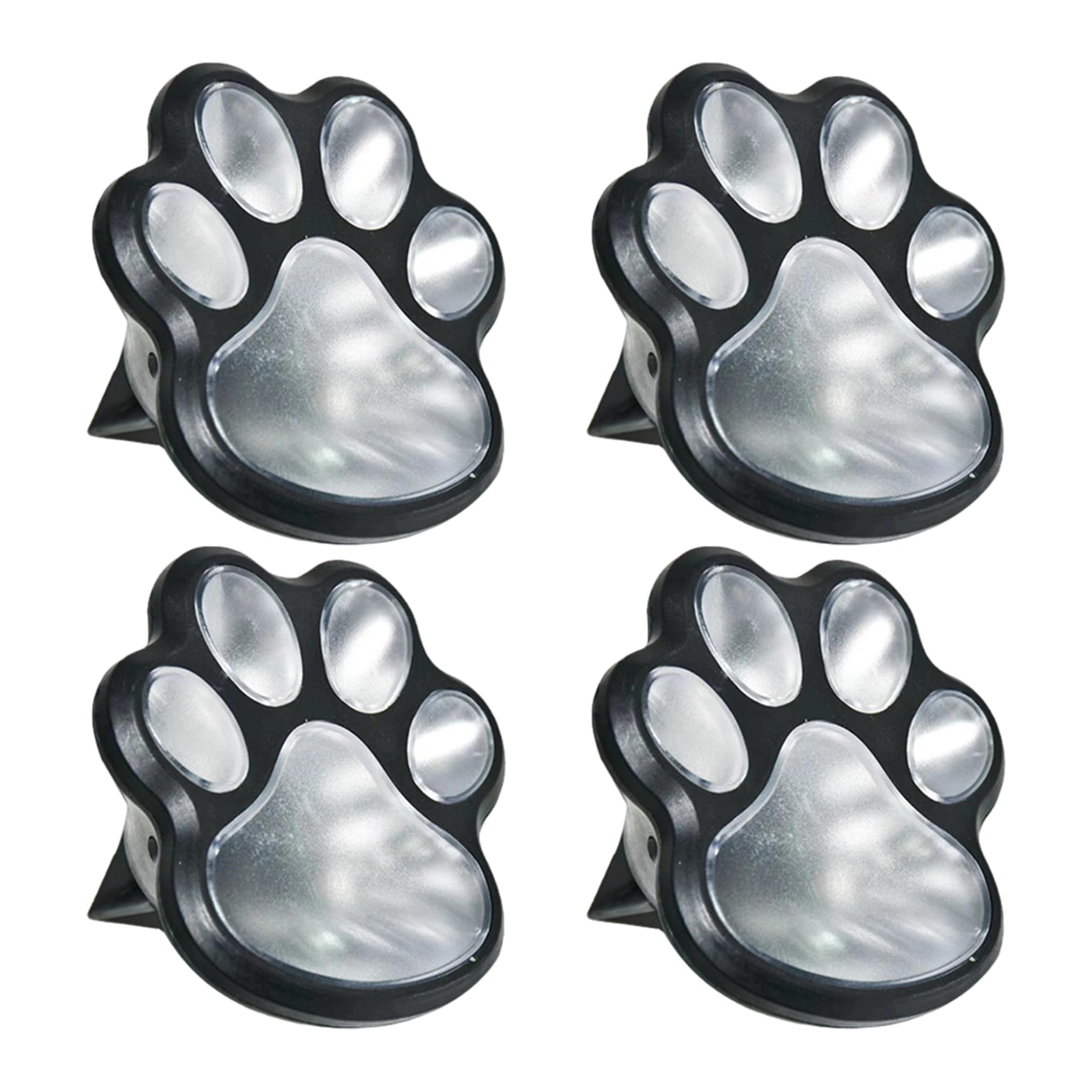 Ginwrek Solar Paw Print Lights Outdoor 4PCS Solar Paw Print Lights Outdoor, Cat Shape Garden Powered for Lawn Driveway Walkway Patio
