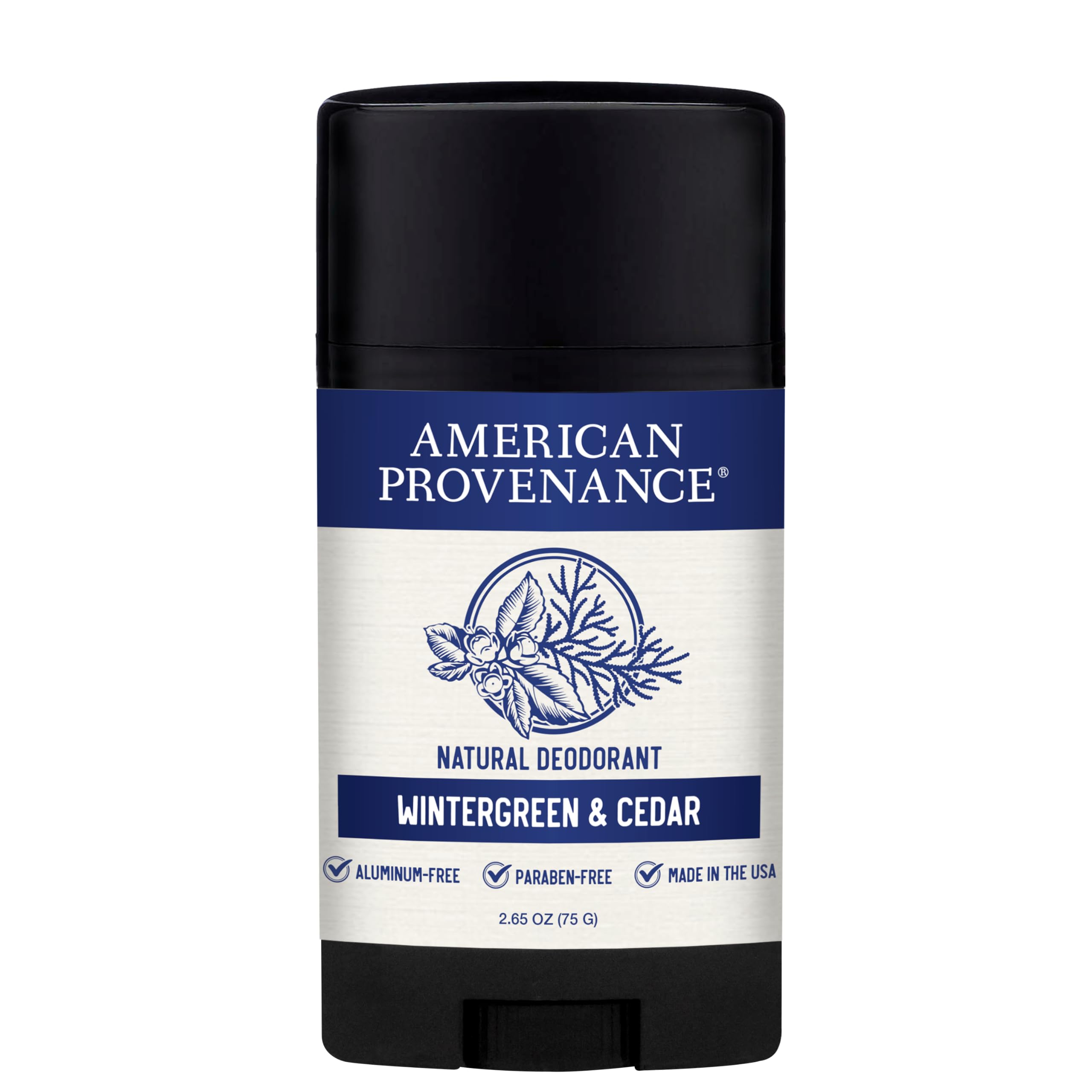 American Provenance All Natural Deodorant for Men and Women - Aluminum Free Deodorant that Lasts All Day - Made in the USA with Essential Oils &