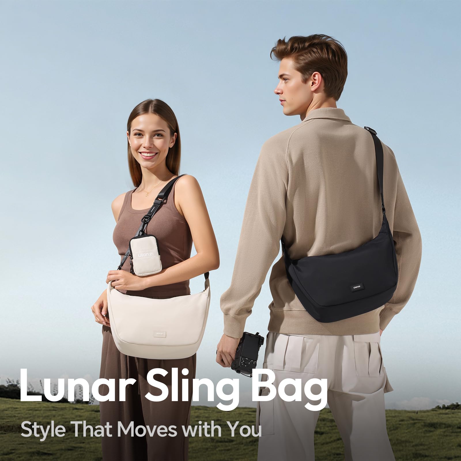 ULANZI Sac à bandoulière pour Appareil Photo, élégant avec séparateurs, étui léger pour Appareil Photo DSLR, Accessoires pour Appareil Photo, Voyages, Photographie en Plein air