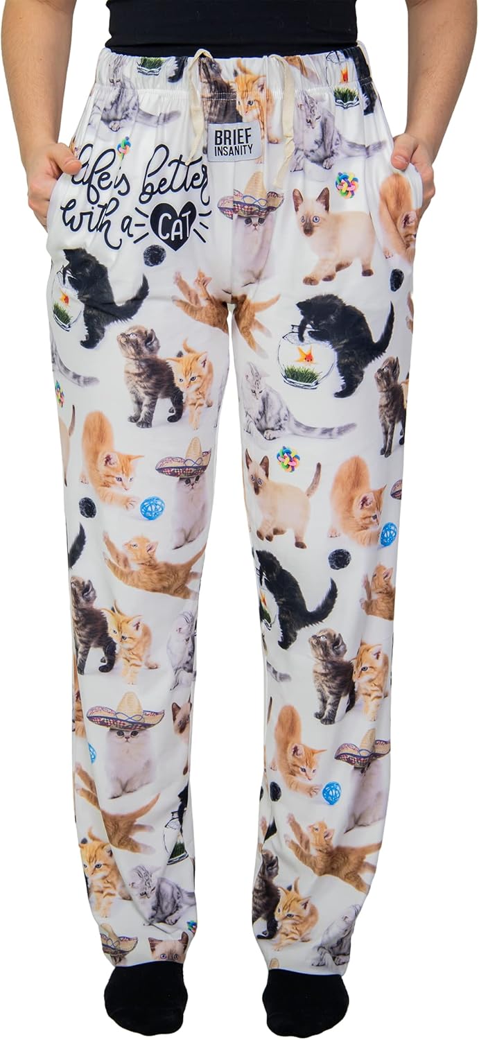 BRIEF INSANITY Life is Better with a Dog Pajama Pants - Comfy, Wide Leg PJs - Unisex Loungewear - Image 7