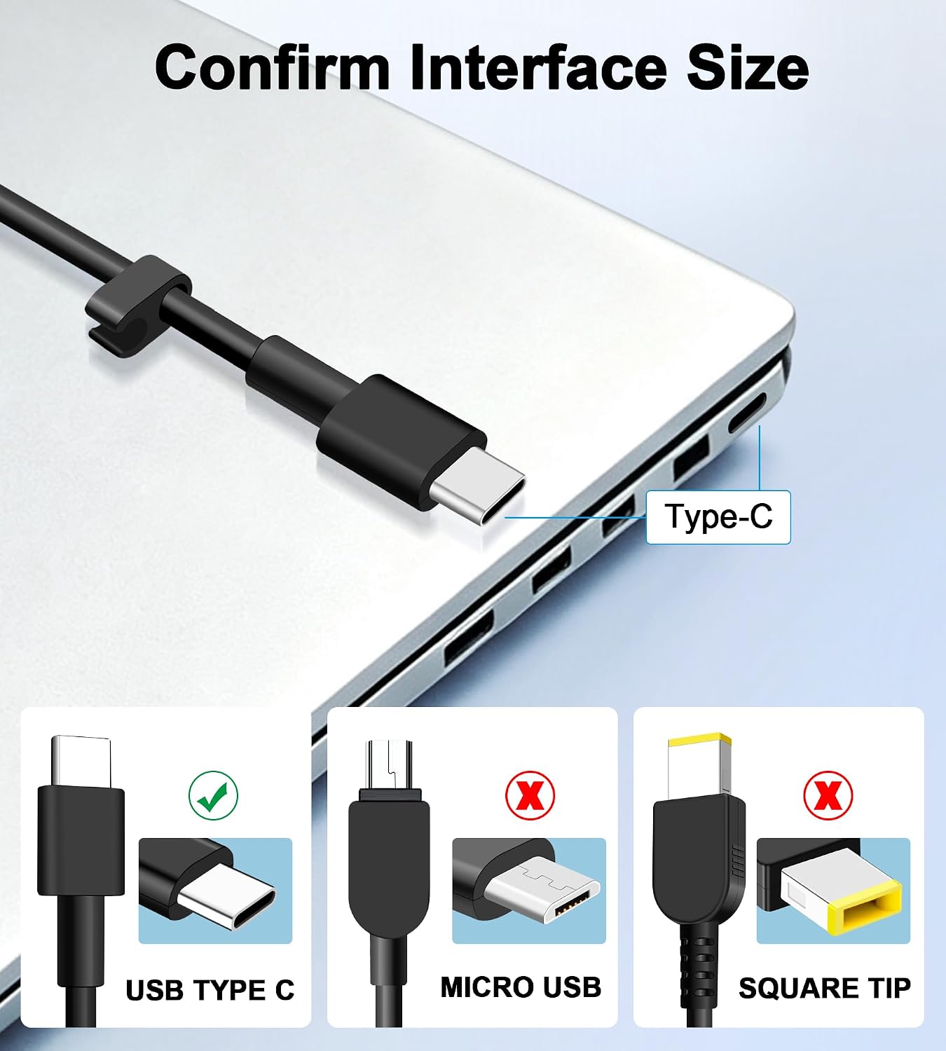 65W USB C Laptop Charger Compatible with Dell Power Adapter image 3