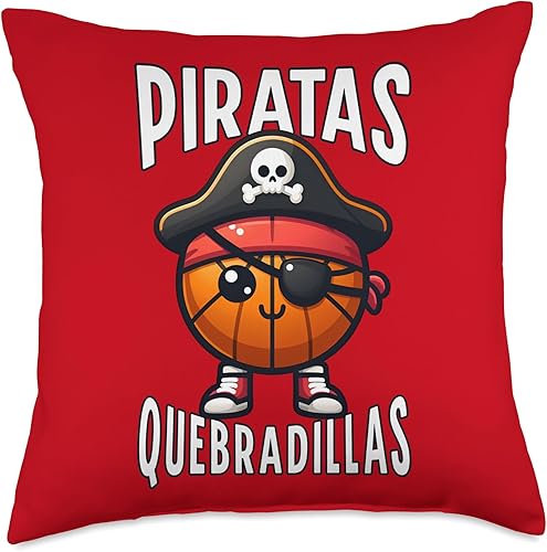 Piratas de Quebradillas Basketball Puerto Rico Baloncesto Throw Pillow