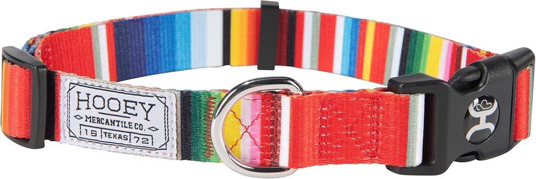 Hooey Nomad Dog Collar, Durable Polyester Webbing Collar with Graphic-Inspired Print, Serape Tijuana, Small