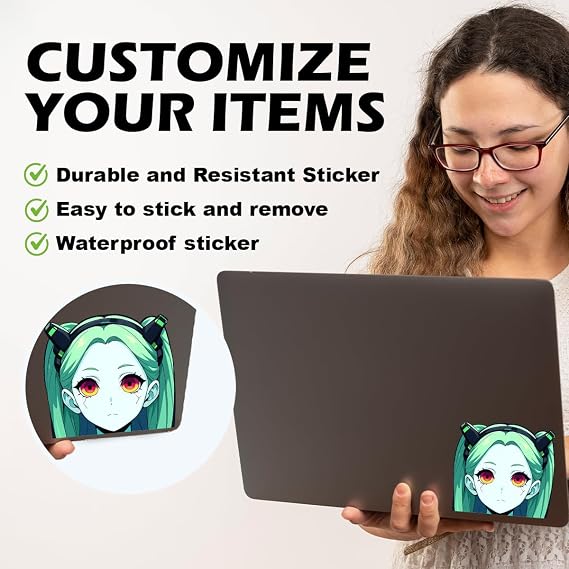 Cyber Video Game Decal Stickers for Cars Laptop Skateboard Wall Decor UV Resistant (Rebecca Front)