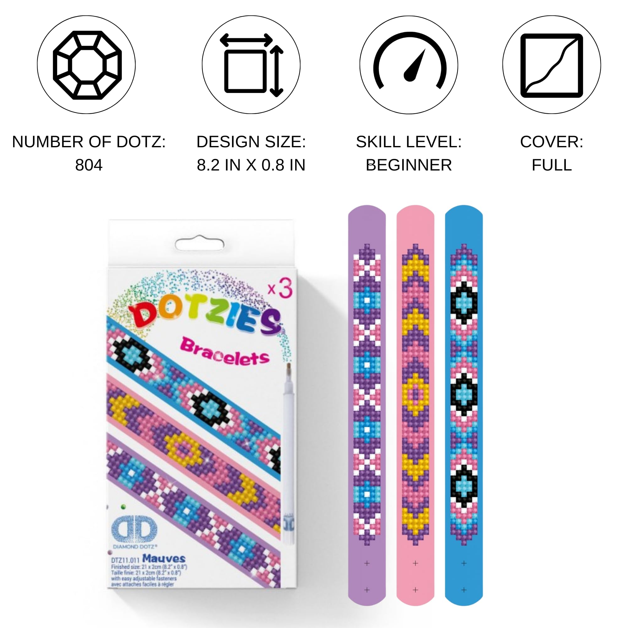 DIAMOND DOTZ Mauves Diamond Painting Kits for Adults - Diamond Art Kits a Relaxing Creative Craft Kit with Dotz Gems