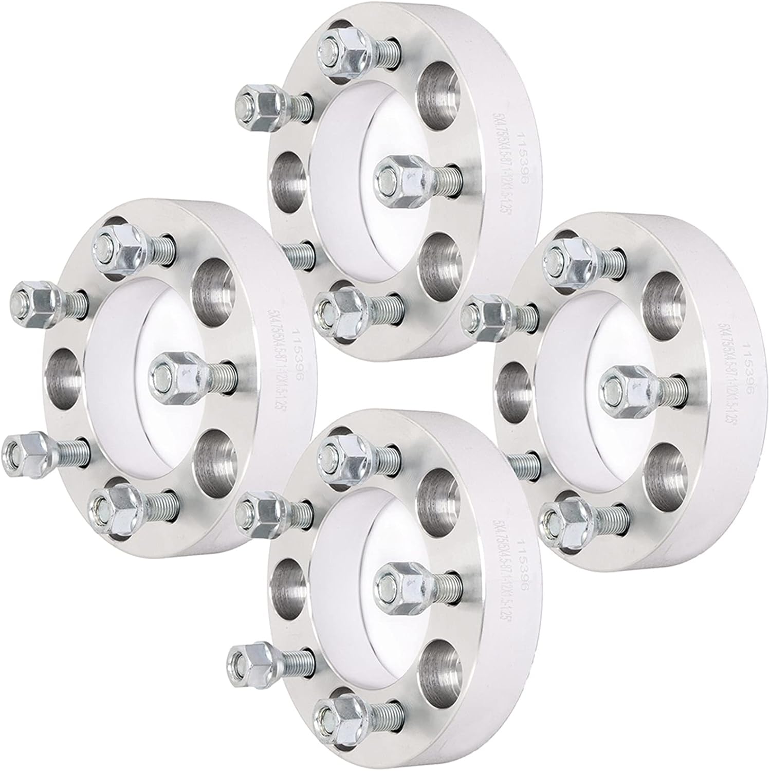 SCITOO 4Pcs Wheel Adapters 1.25 inch 5x4.75 to 5x4.5 Bore 87.1mm Studs 12x1.5 5 Lug Wheel Spacers Adapters Fit for for Chevrolet Blazer for Chevrolet Camaro Corvette for GMC Jimmy for Cadillac