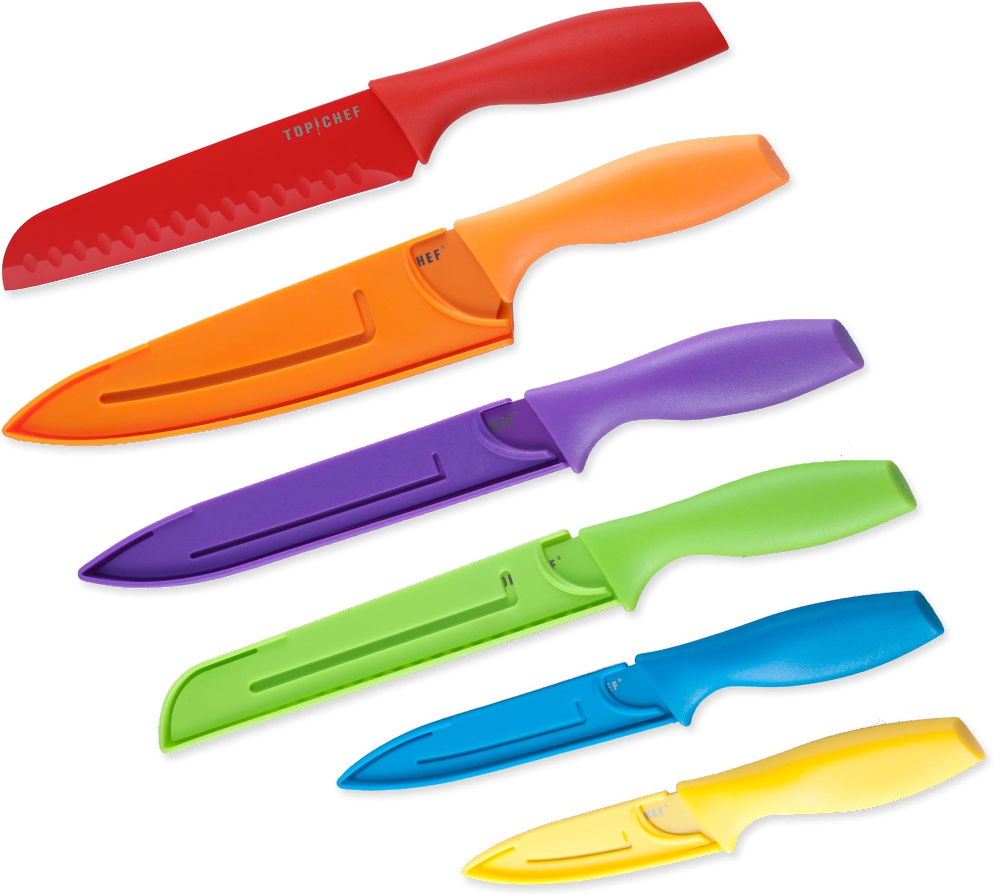 Top Chef 6-Piece Professional Grade Colored Knife Set