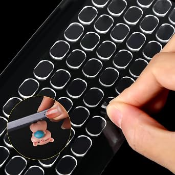 300pcs Clear Tack Putty for Figures, Removable Gel Glue Putty Adhesive Tacky Putty Double Sided Adhesive dots Stickers Wax Mounting Putty for Poster Wall Hanging Museum Crafts, 0.51x0.31