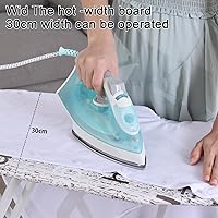 Vista 3 de Tabla de planchar de tamaño completo, 42"x12" Tabla de planchar compacta resistente con descanso para plancha, cubierta resistente al calor