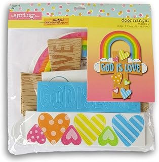 God is Love Rainbow Cross Door Hanger Foam Craft Kit - Makes 2