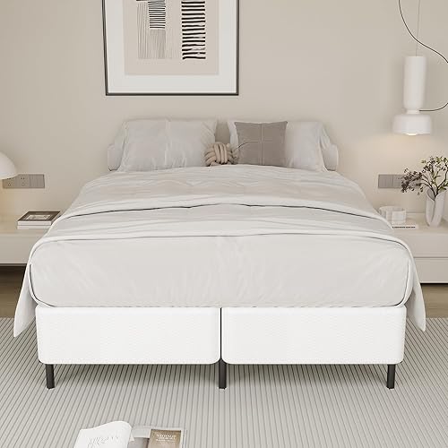 Miniatura 9 de Somier de 12.7 cm tamaño queen, diseño dividido para fácil instalación en apartamentos, estructura de acero resistente, base de colchón