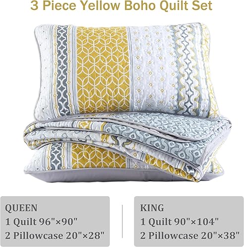 Vista 115 de DJY Juego de edredón a rayas tamaño Queen, juego de colcha bohemia de 3 piezas de color verde salvia, juego de ropa de cama de microfibra suave