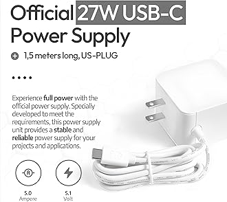 Raspberry Pi 5 4GB Starter Kit | 64GB Edition | Official 27W Power Supply | Official case with Fan | 4K Micro HDMI Cable 1m | Aluminum heatsink