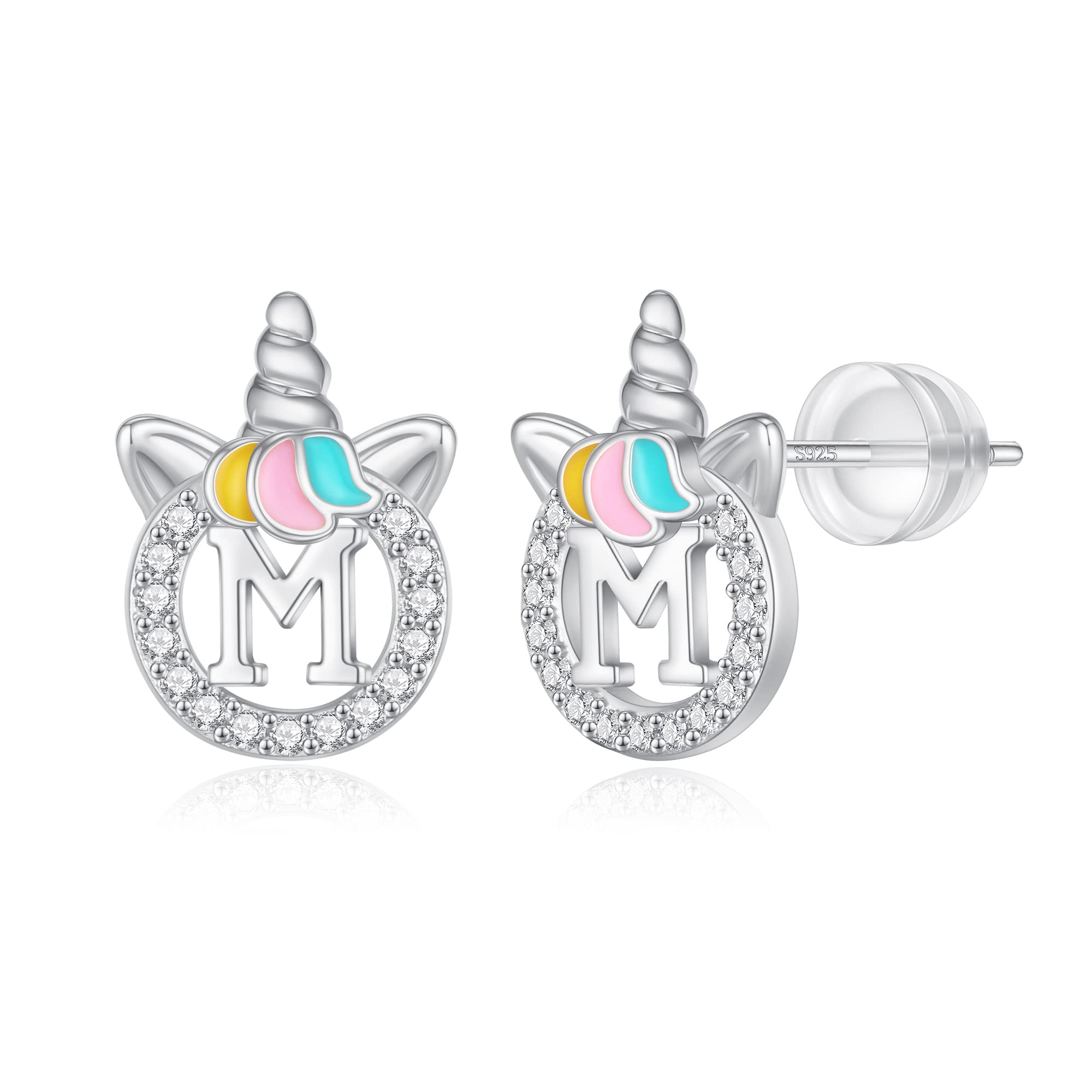 Unicorn Earrings Gifts for Girls - 925 Sterling Silver Stud Earrings